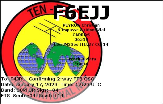 F4JRU_F6EJJ_30M_FT8_20230117_1723