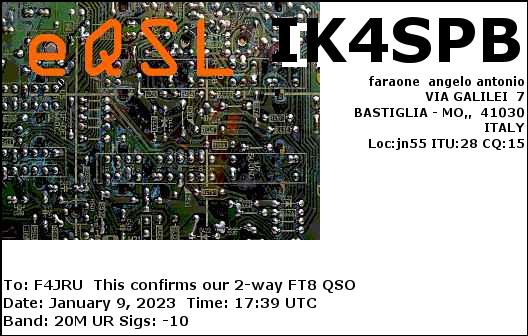 F4JRU_IK4SPB_20M_FT8_20230109_1739