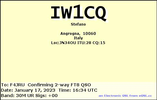 F4JRU_IW1CQ_30M_FT8_20230117_1634