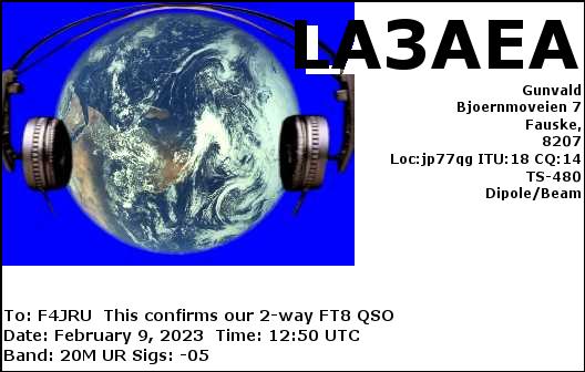 F4JRU_LA3AEA_20M_FT8_20230209_1250