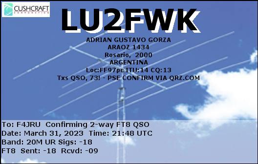 F4JRU_LU2FWK_20M_FT8_20230331_2148
