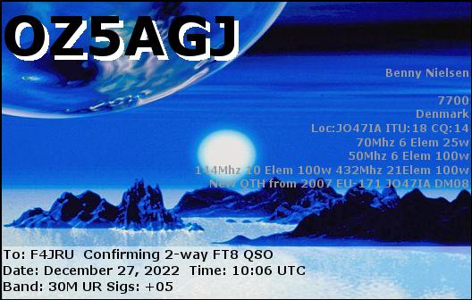 F4JRU_OZ5AGJ_30M_FT8_20221227_1006