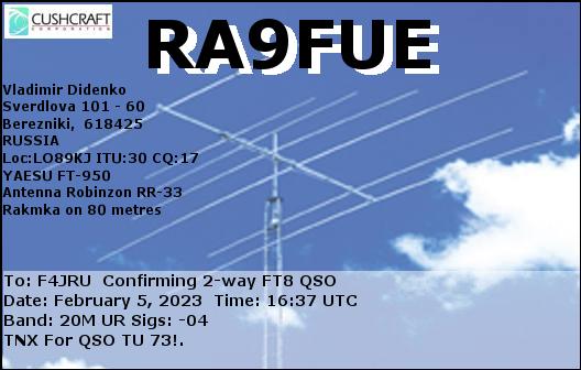 F4JRU_RA9FUE_20M_FT8_20230205_1637