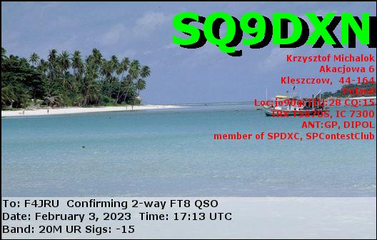 F4JRU_SQ9DXN_20M_FT8_20230203_1713