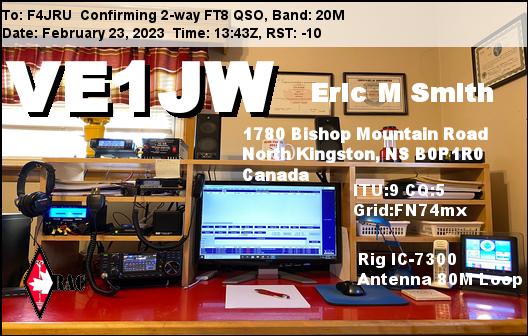 F4JRU_VE1JW_20M_FT8_20230223_1343